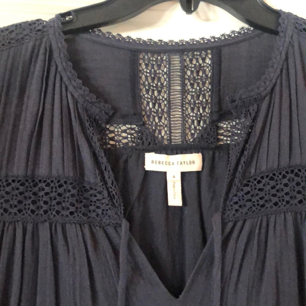 Rebecca Taylor navy cotton shift dress - Picture 2 of 6